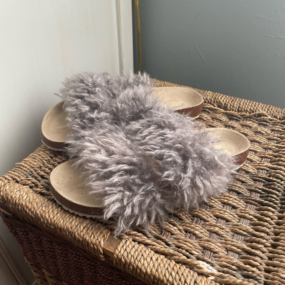 Faux Fur Slides